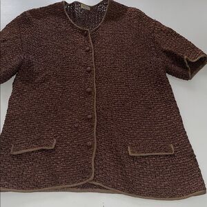 Vintage 1960’s(?) crochet mesh cardigan Walkiria Confezioni medium